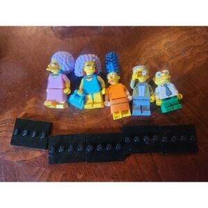 Lot of 6 Simpsons Minifigures Marge Patty Selma Building Toy Mini Figures